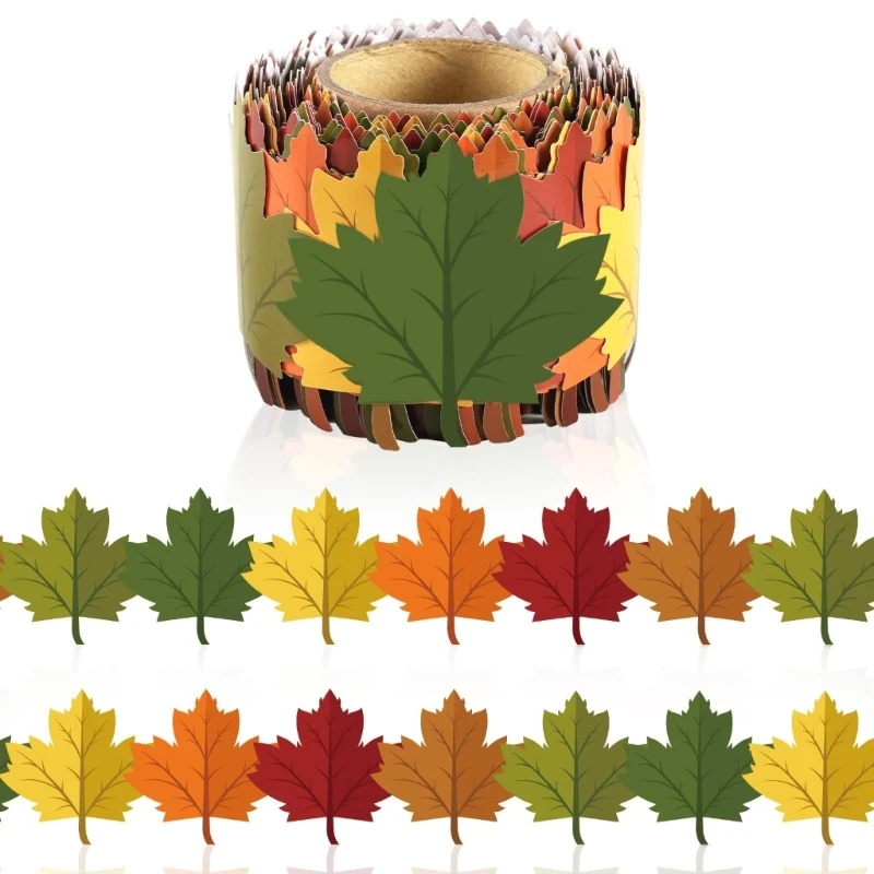 Maple Decal Fall Bulletin Board Border Classroom Office Thanksgiving Decorations For Backing To School Season X3UC