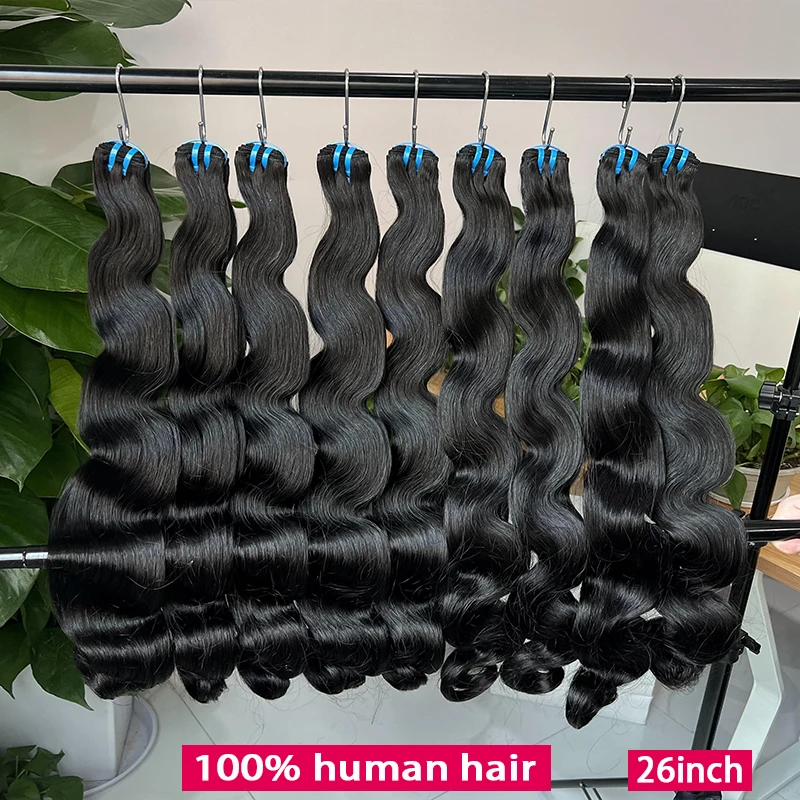 

Натуральные вьетнамские волосы 18A Super Double Drawn Body Wave, 100% необработанные, волнистые, премиум-качество, можно осветлять # Цвет 613