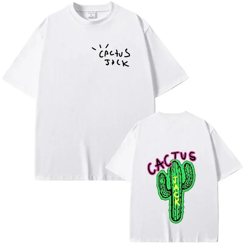 New Luxury Cactus Jack Hip Hop Tshirts Travis 2024 Men's Hip Hop Cotton T-Shirt Streetwear Tee Top