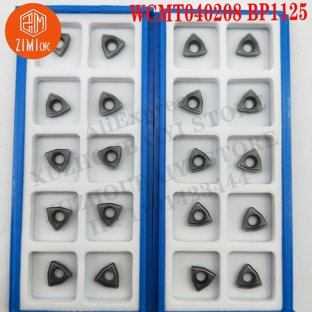 WCMT040208 BP1125 WCMT 040208 Carbide U Drill Inserts Indexable Turning Tools Cutter Lathe U-Drill Blade CNC tools cutting tools