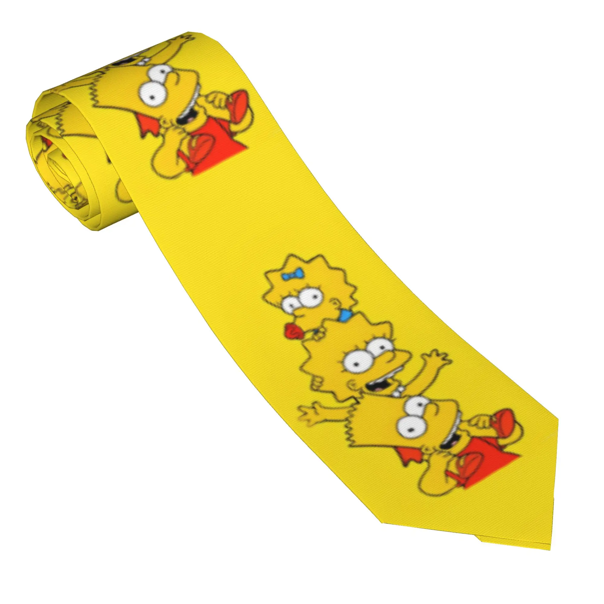 Neckties S-Simpsonn Anime Funny Men Women Silk 8 cm Wide Neck Tie  for Mens Daily Wear Gravatas Wedding Accessories Office