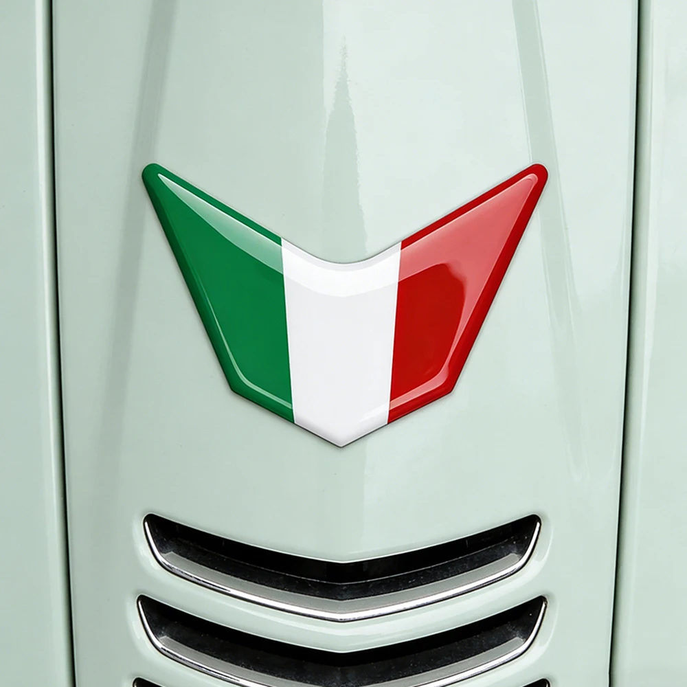 Italy Flag 3D Gel Stickers Reflective Italian Tricolor Racing Decals for Car Motorbike Scooter Fender Body Modification Stickers view 6