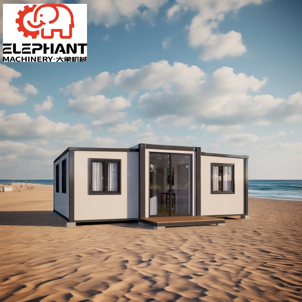 Expandable Flat Pack Prefab Module Home 30 ft Container Expandable House with Solar Energy