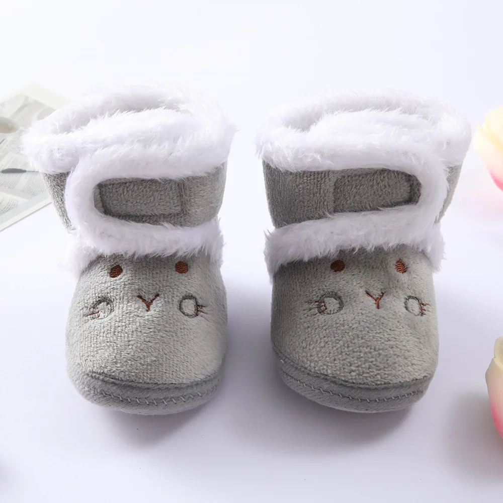 Bottes de neige à semelle souple pour bébé, chaussures de marche confortables pour bébé, velours plus, chaud, nouveau-né, premiers marcheurs, tout-petit, automne, hiver