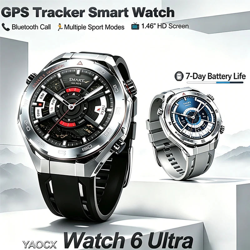 

2026 New Men's Outdoor Sports Smartwatch GPS Track Altimeter Heart Rate Monitor 100+Sport Mode IP67 Waterproof Smart Watches