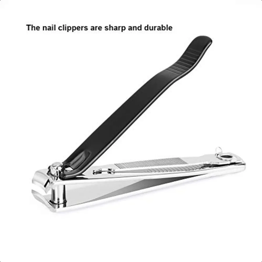 Large Nail Clippers Set2 Pcs Premium Stainl Steel Fingernail Toenail Clippers Curved Blade with Sharp and Sturdy Blade