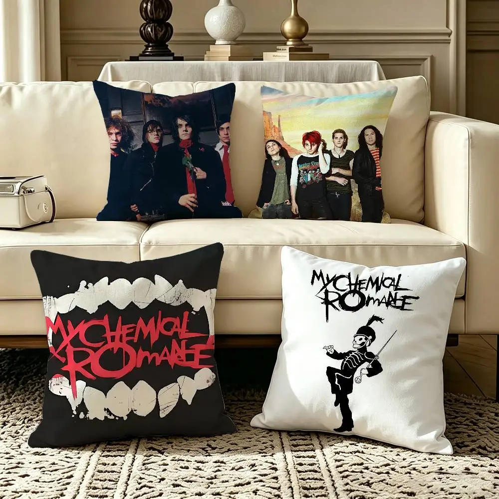 MCR Fan Icon My C-Chemical Romance  Pillow Case Square Double-Sided Sofa Cushion Cover Bedroom Bedside Pillow