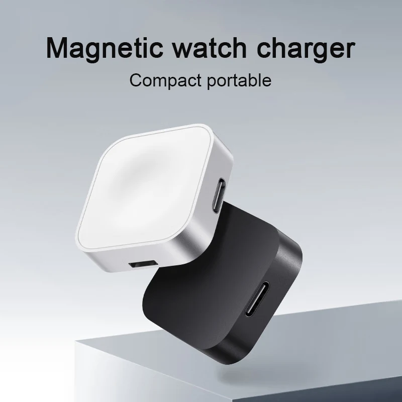 Portable Magnetic Wireless Watch Charger For Apple Watch Type C iOS Dual interface Charger For iWatch S10 9 8 7 6 5 4 SE Ultra2