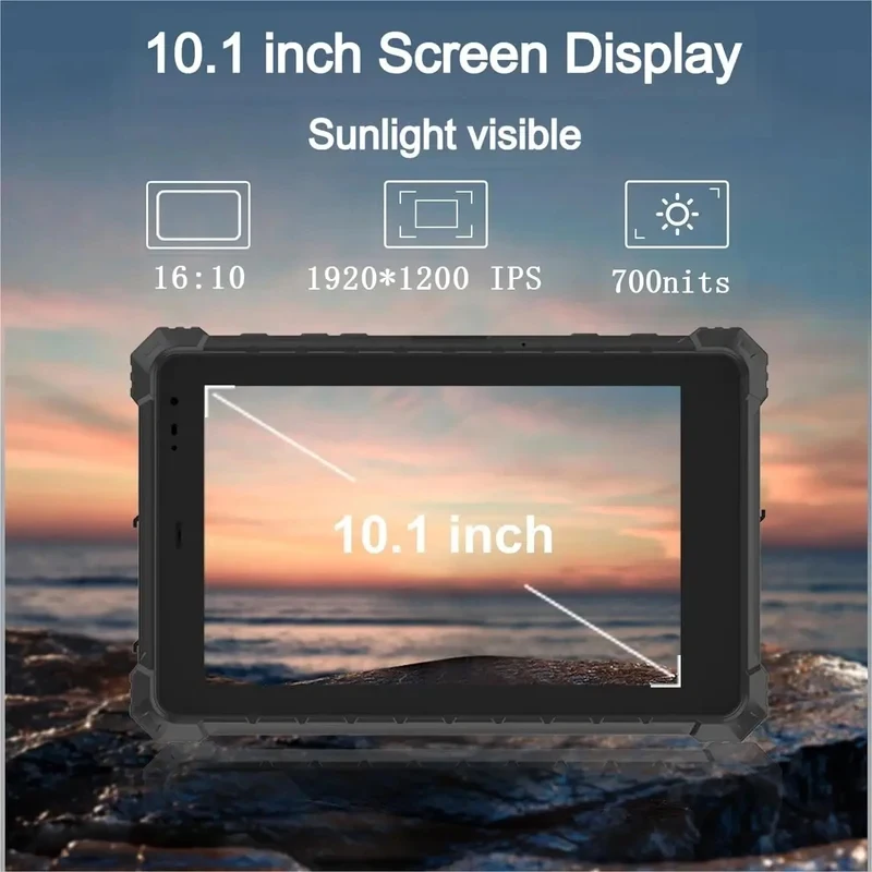 Rugged Tablet Windows 11 OS 10 inch 8GB + 128GB ROM Barcode Scanner Terminal  IP68  Waterproof Industrial Computer