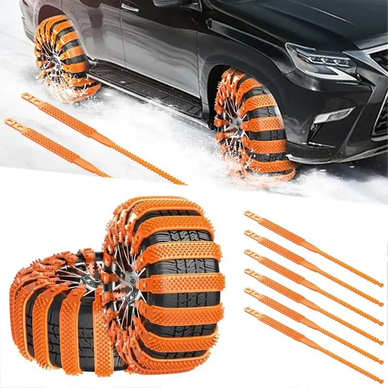 Snow Chain Tyre Chain 10/1PCS Urethane Set Wheel Ties Belts Car Tires Chains Winter Anti-Slip Chain Anti Skid Snow Emergency