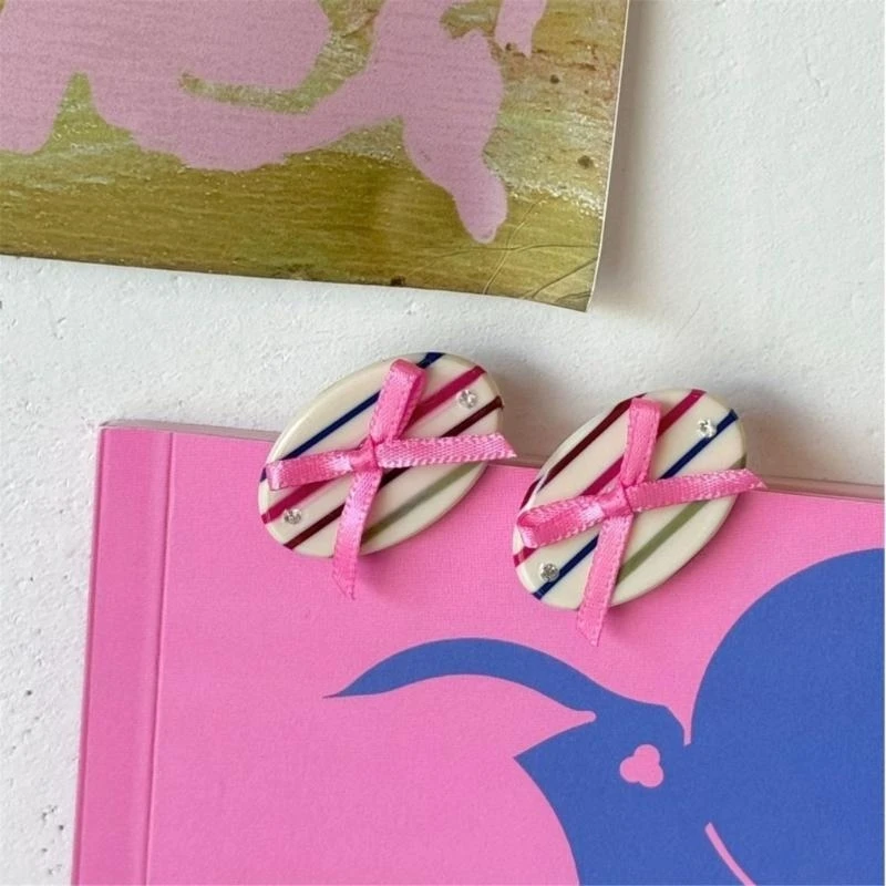 

Ribbon Bowknot Side Hair Clip Girl Hair Styling Clip Antislip Women Hair Decors 15UB