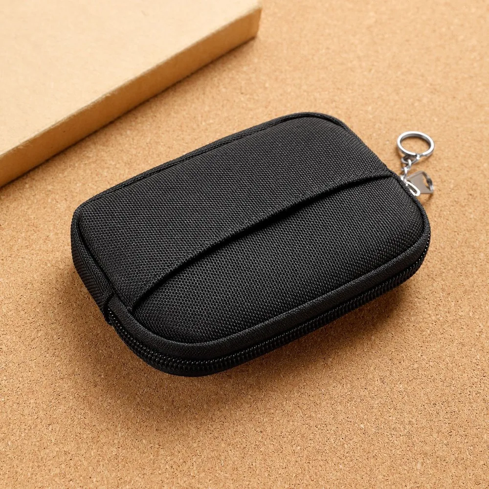 

Practical Portable Coin Purse Card Holder Korean Style Card Pouch Zipper Pouch Lightweight Men Wallet Male