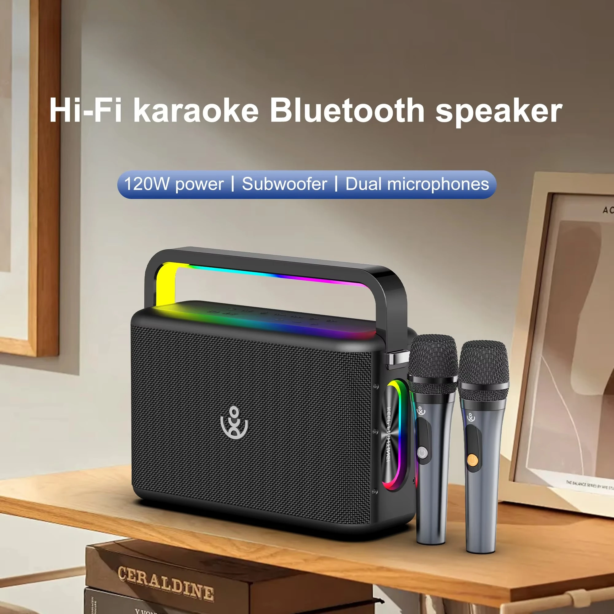 

Portable Wireless Blue Tooth Speaker 120W Super Bass Subwoofer Smart Speaker With Long 20 Hours Playtime