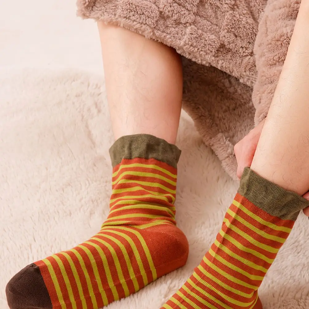 Winter Warm Woolen Socks For Men Thickened Thermal Hosiery Loose Top Non Constricting Sleep Socks Anti Odor Breathable Gear