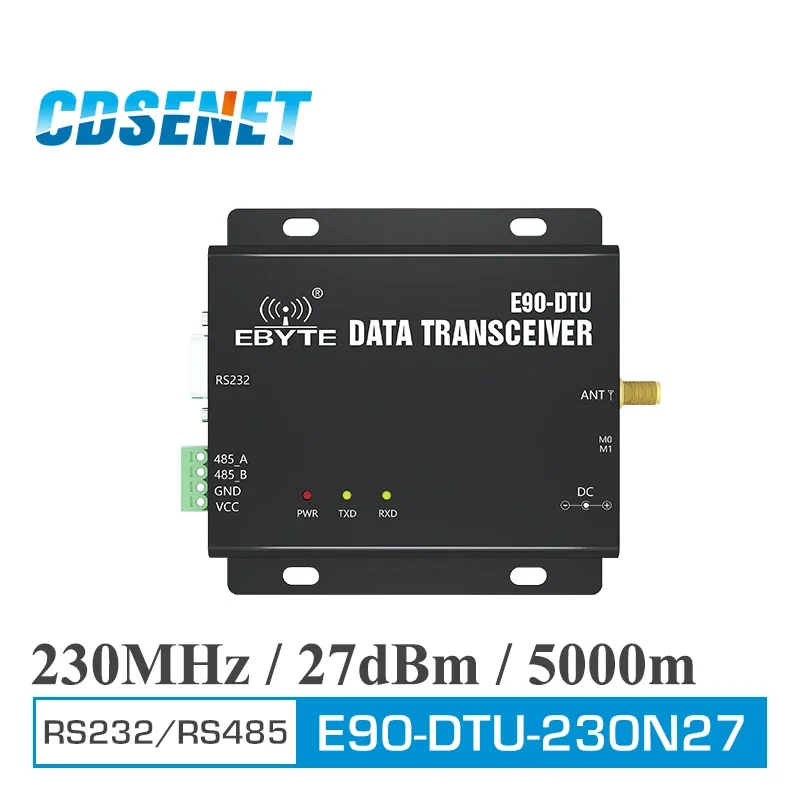 

Lora Wireless Transceiver RS232 RS485 Interface E90-DTU(230N27) 230MHz 500mW Long Distance 5km rf Module Radio Modem