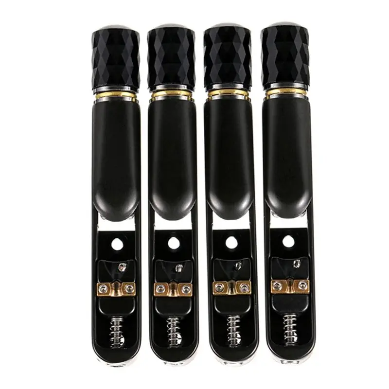 A89E-Bass Bridge For Electric Guitar 4Pcs Single Tubular Fixed Bridge Replacement Part