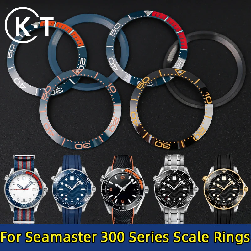 

38mm X30.5mm Ceramic Scale Ring Seamaster 300 Ceramic Bezel Insert Fit Men's 42mm Dial Luminous Bead Timing Ring for Omega Watch