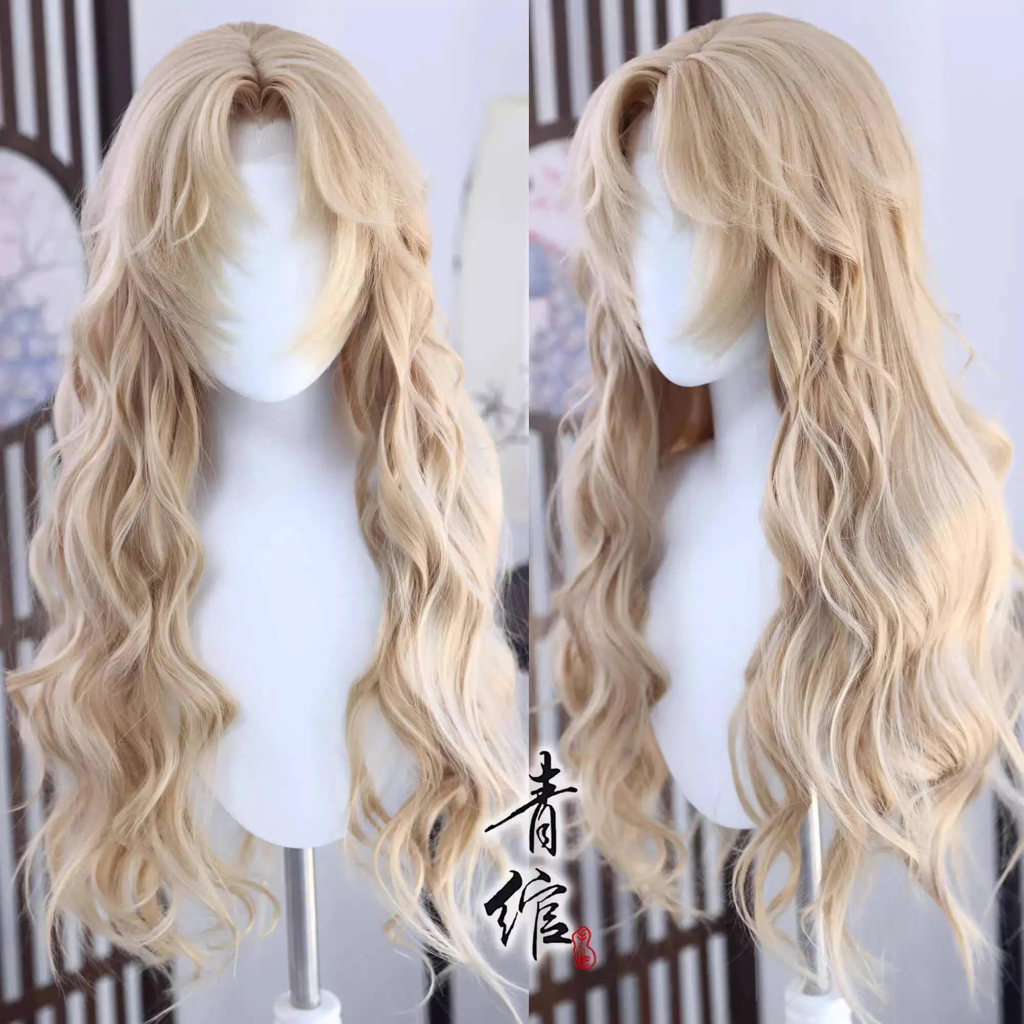 Peluca con estilo Vermouth Berumotto, Cosplay de Kudou Shinichi Mouri Ran, pelo largo y rizado para mujer, gorro de peluca resistente al calor para Cosplay personalizado