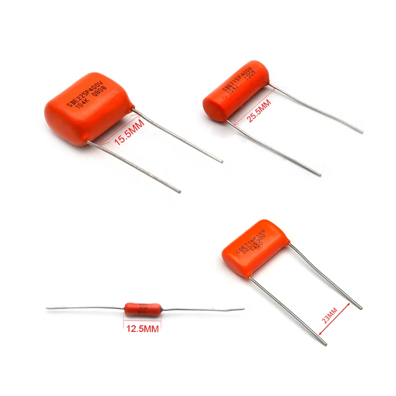 10Pcs Orange Tone Cap (Capacitor) SBE 715P 104J 0.1UF 400V for Electric Guitar