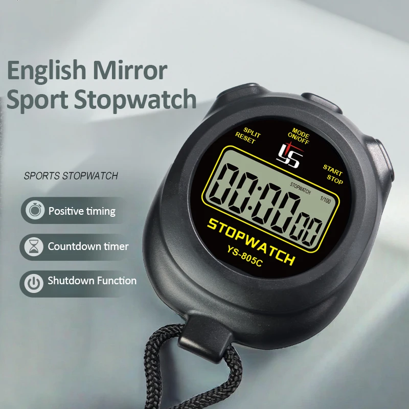 Multifunctional Stopwatch Chronometer Handheld Pocket Stopwatch 0.01s Accuracy Digital Sport Stopwatch LCD Timer Stopwatch Timer