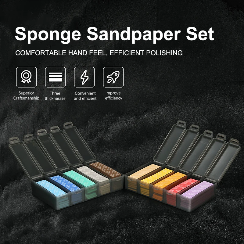 Set di spugne abrasive SS-S01 o SS-S02 per modello combinato rettifica ad arco lucidatura carta vetrata strumento per la creazione di carta abrasiva