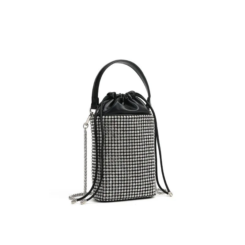 

Ужин со стразами, модная сумка для мобильного телефона, акриловое ведро, высококачественная сумка, женский вечерний клатч с кристаллами, Borsa Luxury Donna