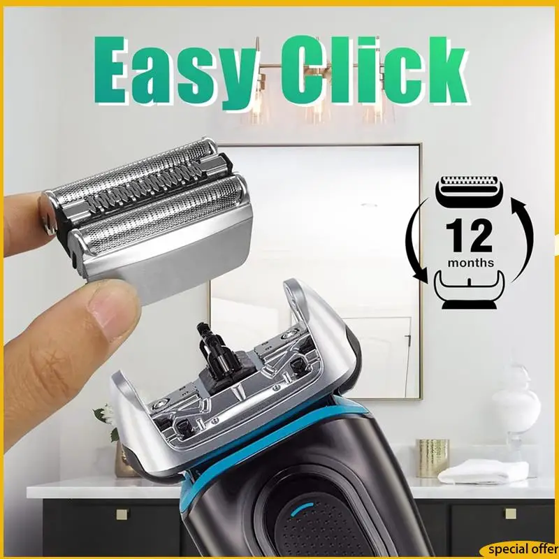 A61I 2 قطعة سلسلة 8 83 متر ماكينة حلاقة كهربائية رئيس الفضة البلاستيك + المعدن ل براون S8 شفرات حلاقة كهربائية نموذج 8370Cc ، 8340S ، 8350S ، 84 #2