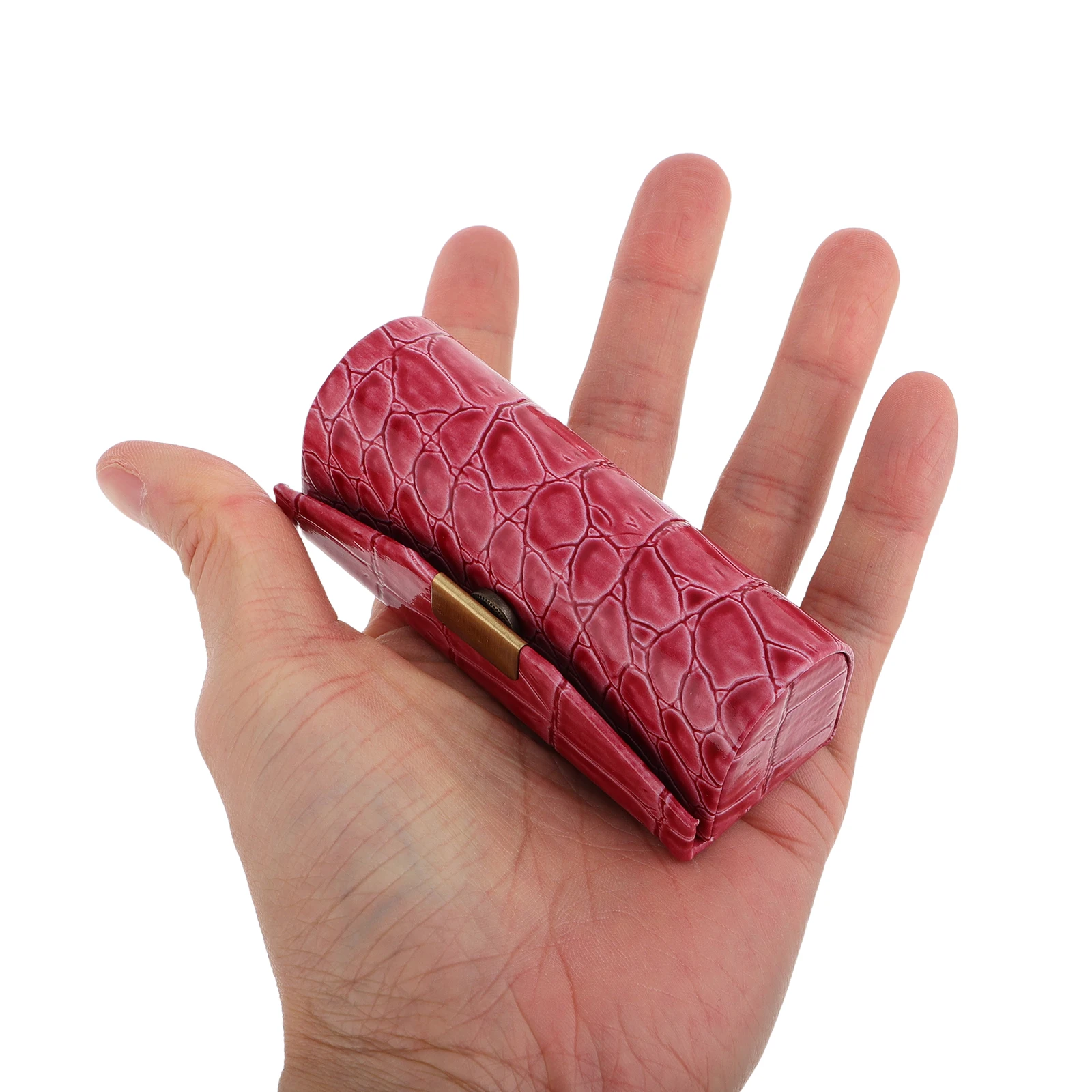 

1Pcs Stylish Lipstick Organizer With Mirror PU Lipstick Holder Travel Storage Case For Lipstick And Makeup Essentials
