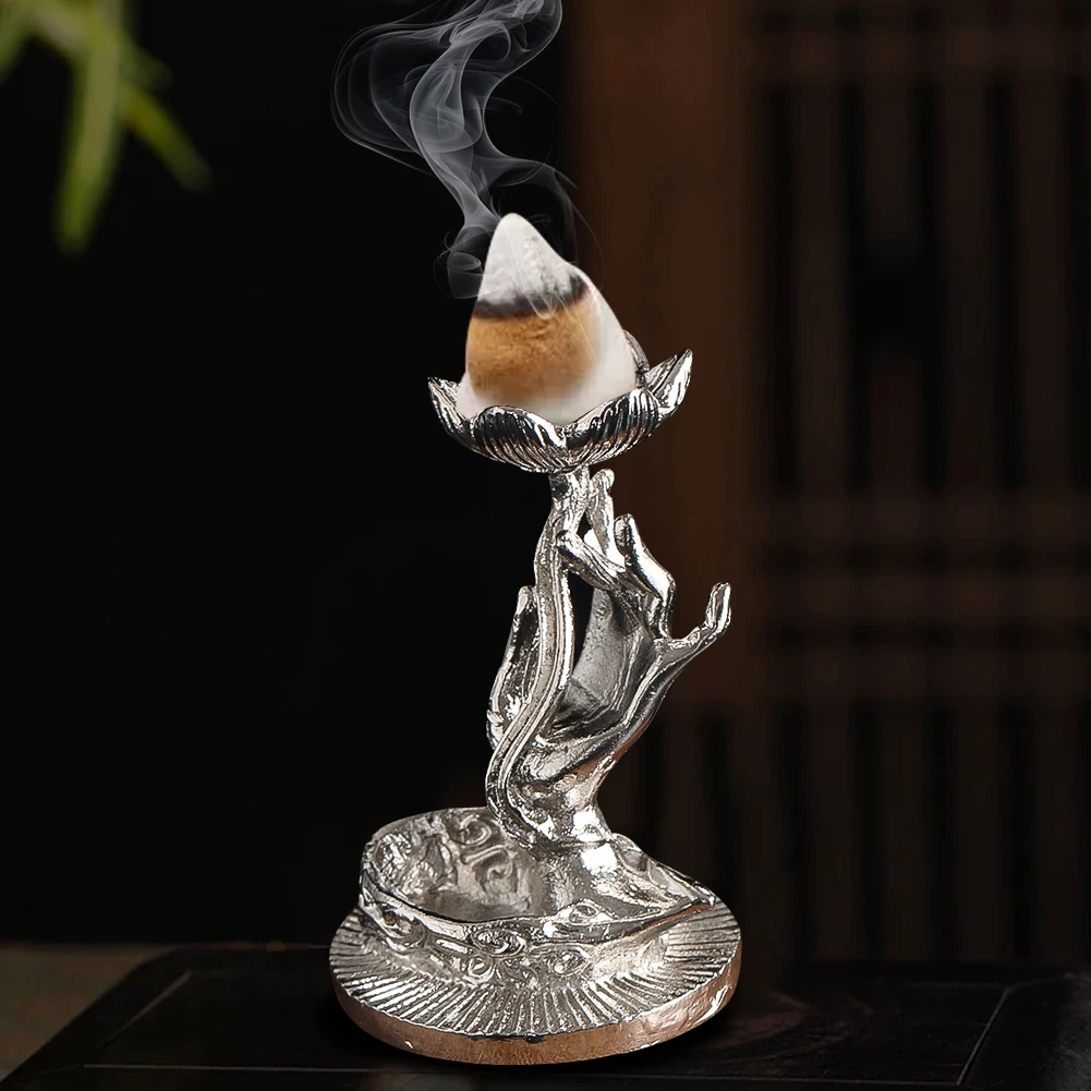 Metal Hand Rest Lotus-Shaped Stand Crystal Ball Aromatherapy Pebble Holder Jewelry Display Multi-Functional Storage Rack