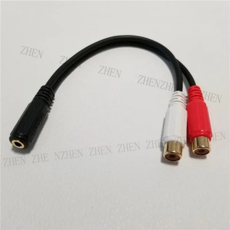 Y Y 3.5mm Audio Jack Female to 2 RCA Female Aux Adapter Converter Splitter Cable