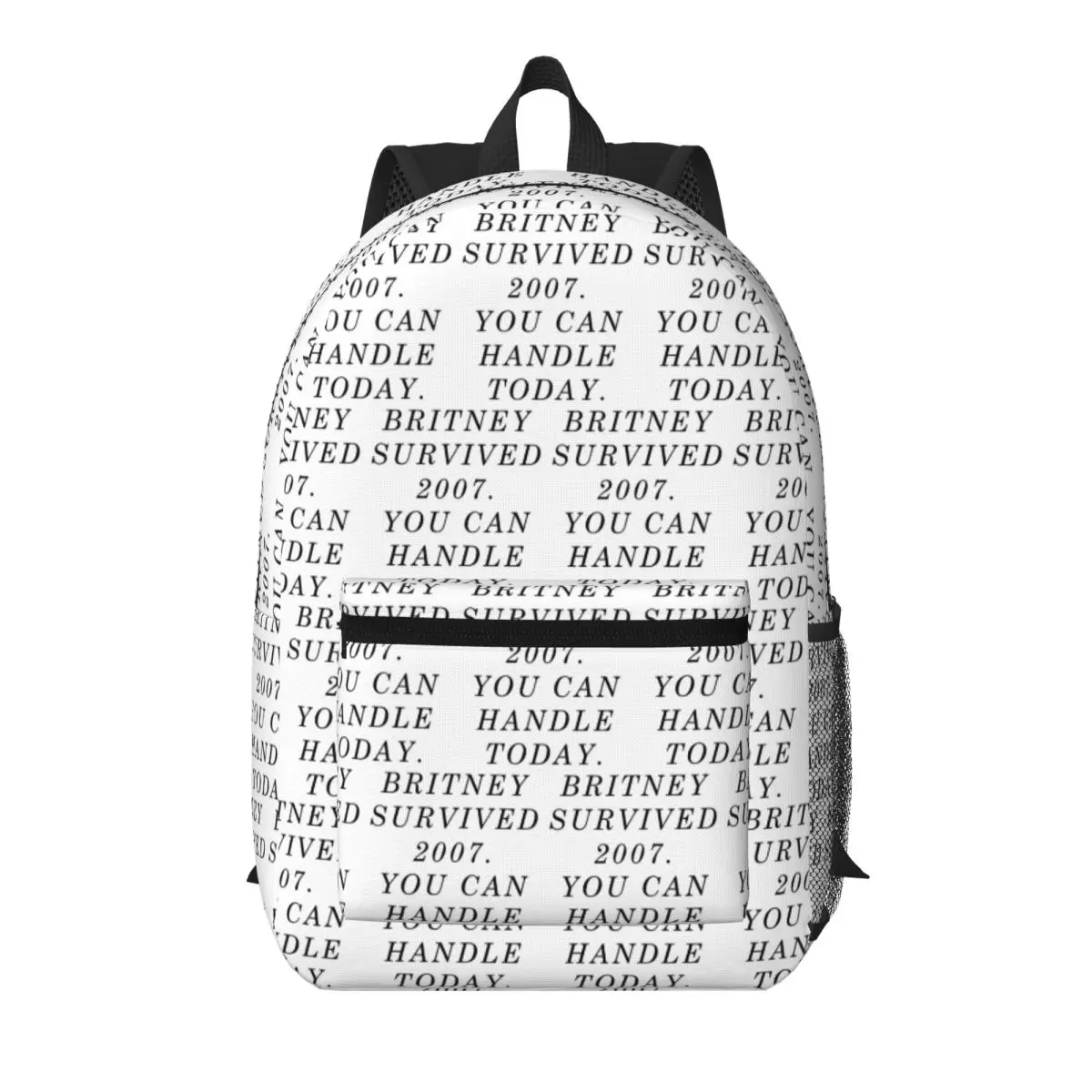 

Britney Survived 2007. You Can Handle Today Student Backpack School Bag Hiking Travel Daypack Boys Girls Bookbag Shoulder Bags
