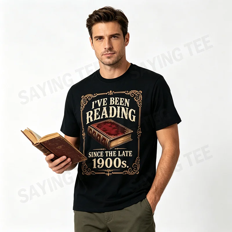 Ich habe seit den späten 1900er Jahren gerne gelesen - Lustiges Buchliebhaber-T-Shirt Y2K Vintage Reader Grafik-Spruch-T-Shirt Kleidung für Frauen Männer Geschenk – Detail 6