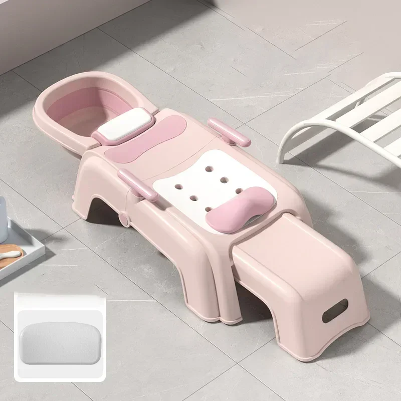Portable Hairdressing Chair Home Shampoo Beauty Kids Shampoo Chair Folding Cheap Adult Sedia Per Shampoo Salon Furniture image 4