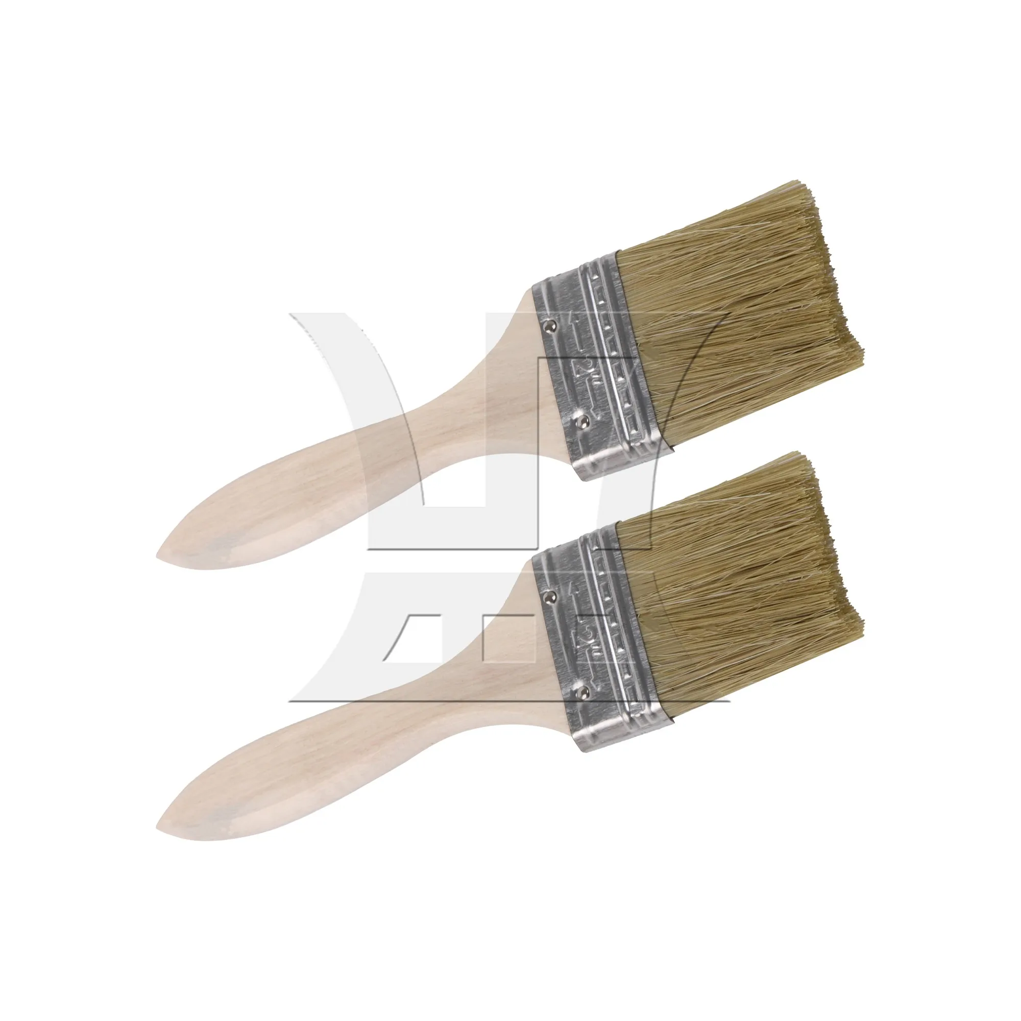 2PCS Wooden Handle Chip Paint Brushes for Home Decoration Paints 2 Inch