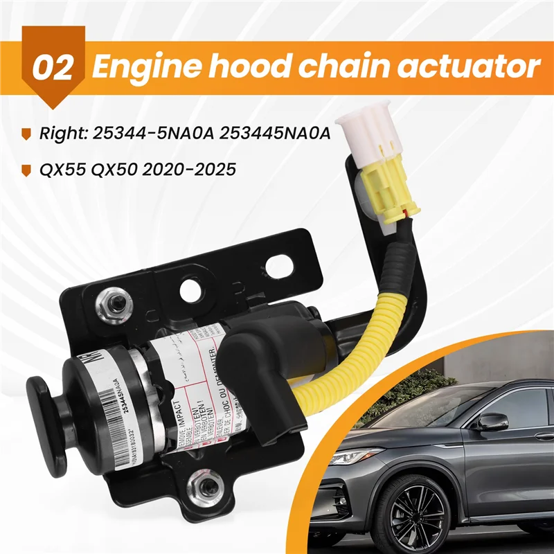 【ข้อเสนอพิเศษ】ชุดมอเตอร์เปิดฝากระโปรงหน้า สำหรับ Infiniti QX55 QX50 ปี 2020-2025 รุ่นประกอบ 25344-5NA0A 253445NA0A ด้านขวา