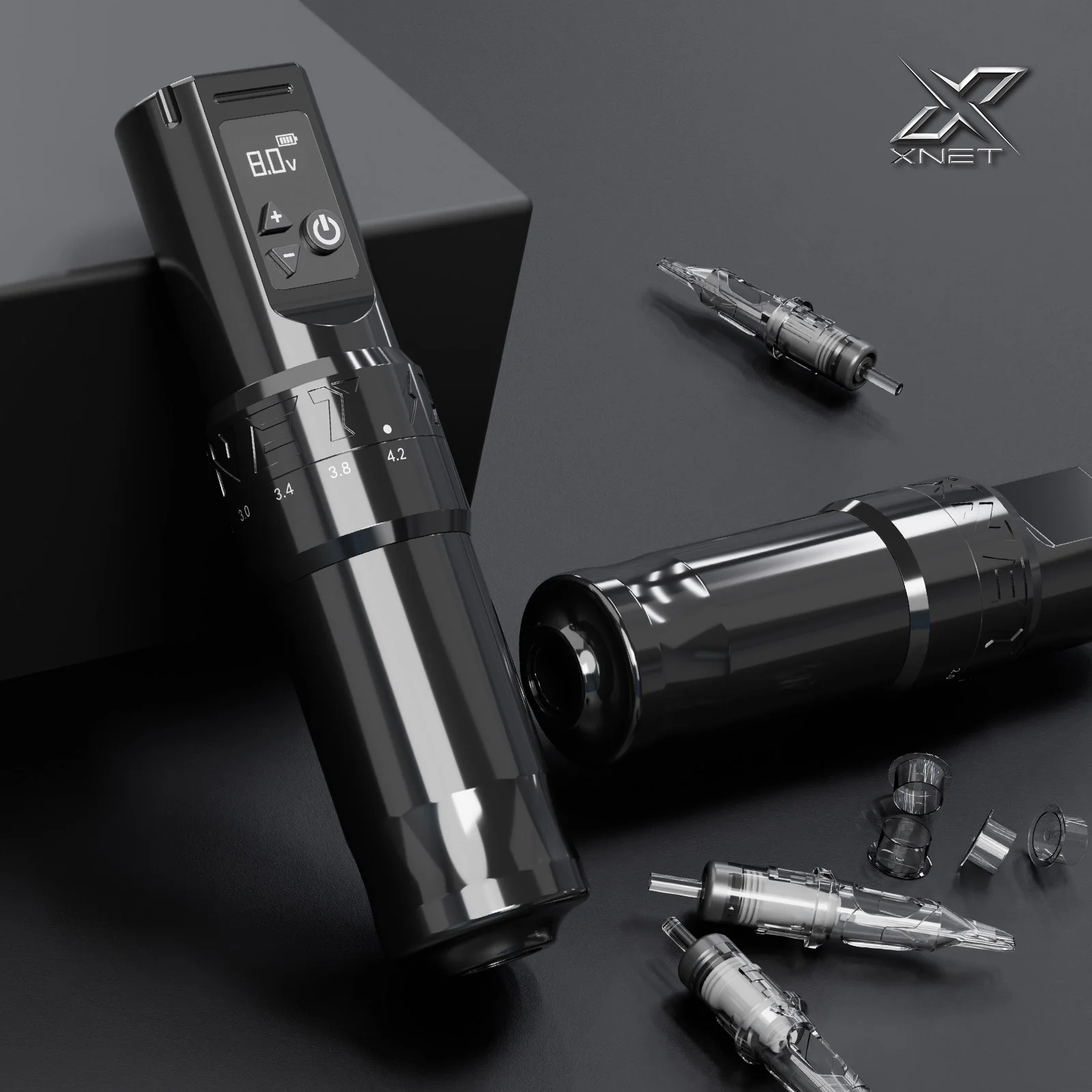 XNET T1 máquina de tatuaje inalámbrica pluma 7 carrera ajustable