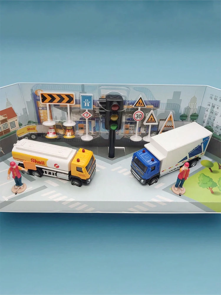 CCA MSZFreight car cognitive general knowledge puzzle scene model, truck, subway, children's learning growth toys