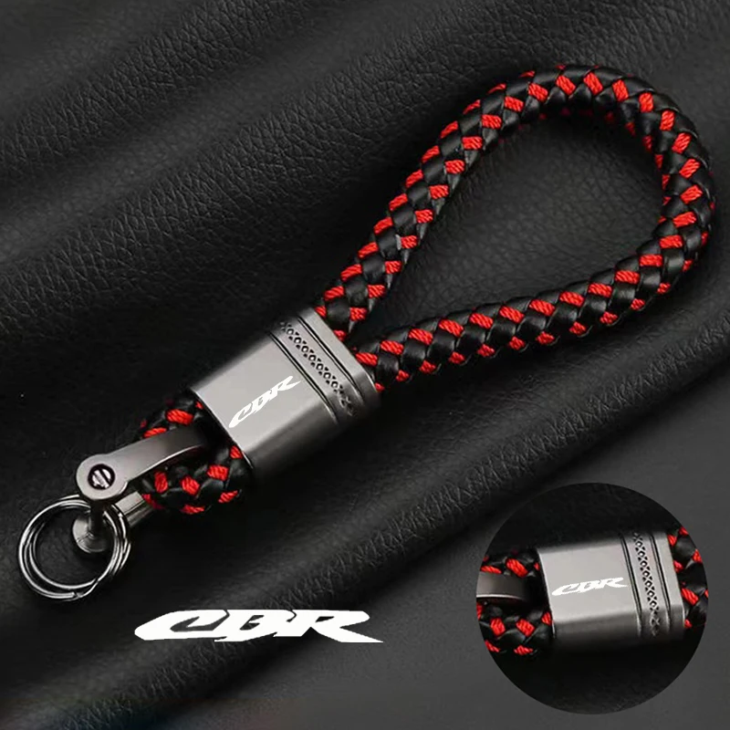 Porte-clés en corde tressée pour moto, accessoires avec LOGO personnalisé, pour HONDA CBR 650R CBR650R CBR500R CBR250RR CBR600F CBR600RR CBR1000R