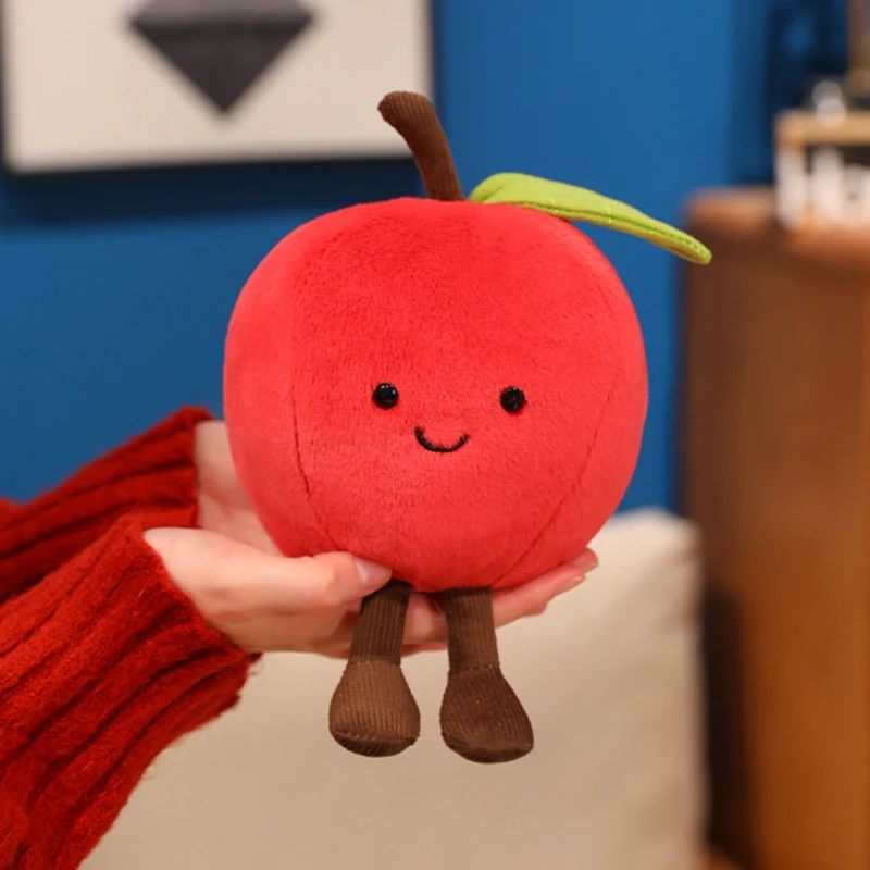 New Christmas Apple Plush Toy Kawaii Christmas Apple Plush Doll Christmas Tree Decoration Cute Apple Stuffed Toys Holiday Gifts