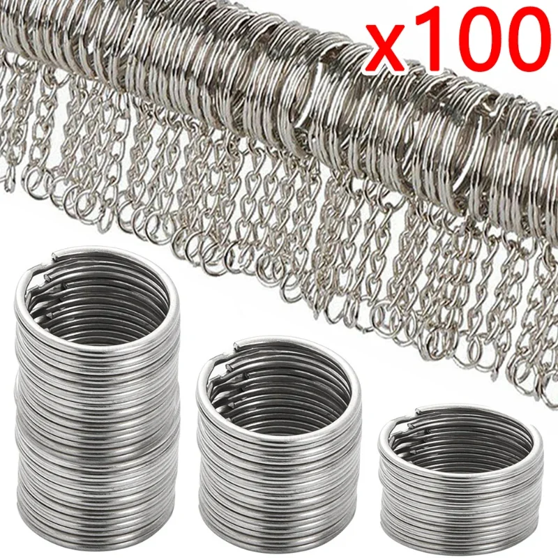 30mm/25mm/20mm chaveiros de metal conjuntos de chaveiros chaveiro anti-ferrugem chaveiros chave do carro pingente dividido