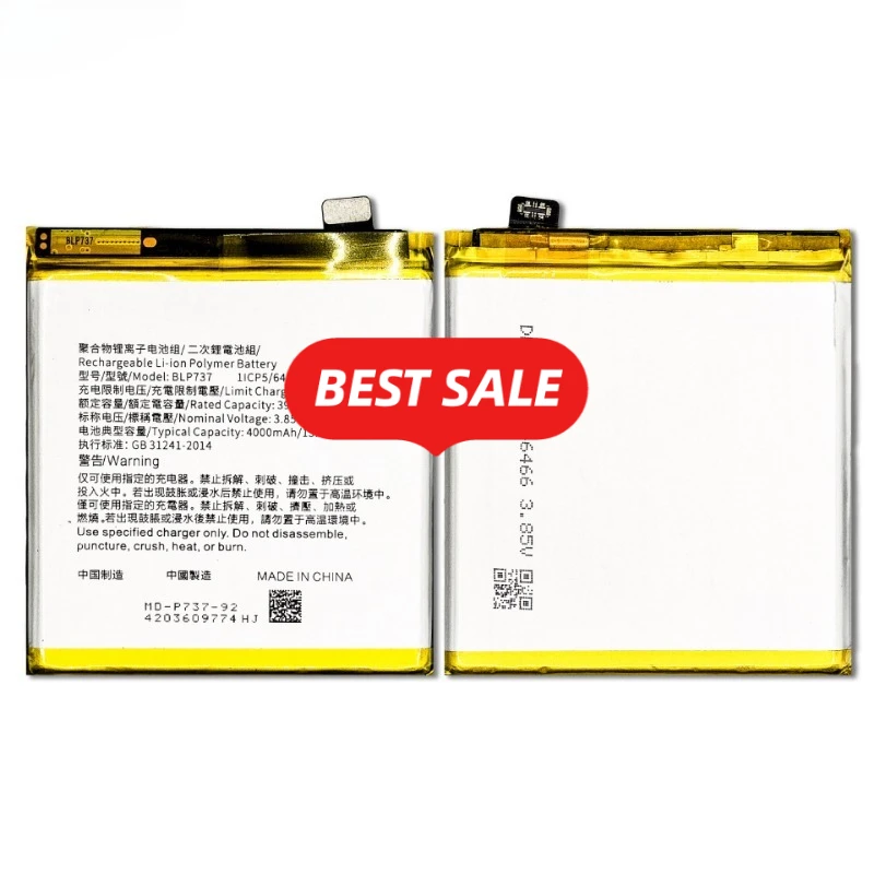 BLP737 for OPPO Reno 2F/2Z Phone Battery 0 Cycle High Quality High Capacity Battery Replacement Bateria Grade A Cell with Tools