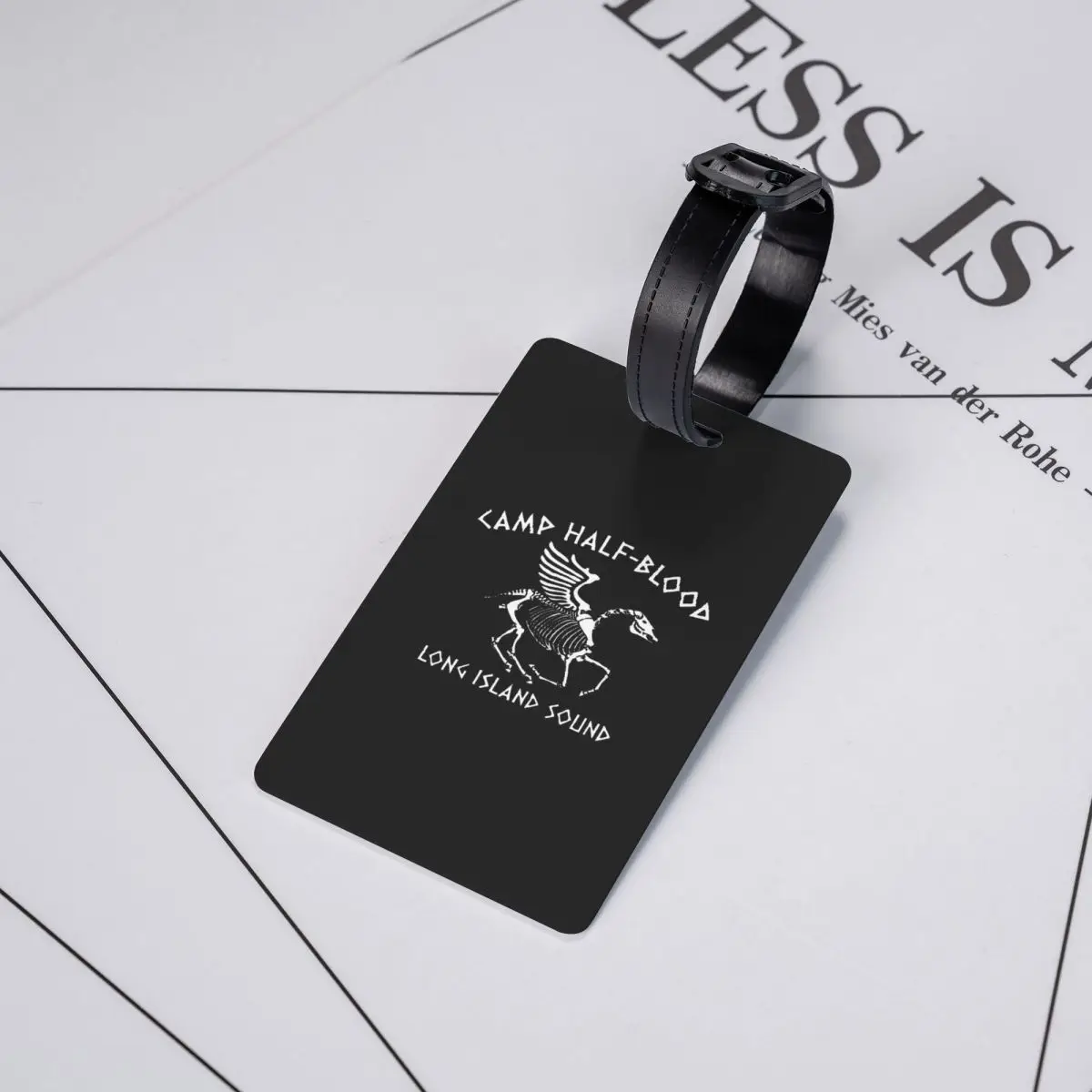 

Camp Half Blood Nico DiAngelo Hades Cabin Luggage Tags Suitcase Travel Baggage Boarding Tag Label Holder ID Name Address