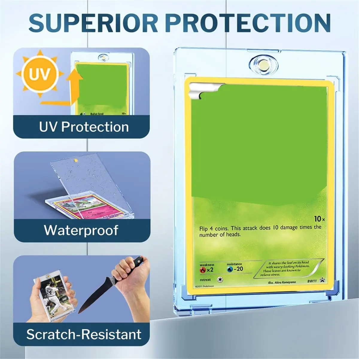 20Pack Magnetic Card Holder, 35PT Card Cases for Trading Cards, Baseball Card Holder, Card Protectors, Case 【A74Z Miuai】