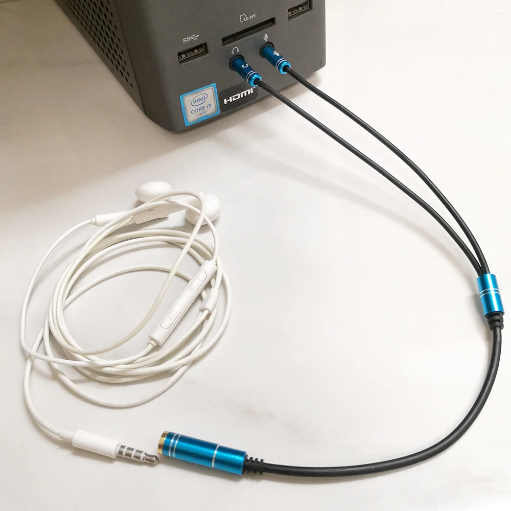 لينة TPE 3.5 مللي متر أنثى إلى 2 ذكر جاك الصوت Mic الفاصل كابل ل ميكروفون سماعة الرأس تحويل إلى جهاز كمبيوتر شخصي محول الصوت