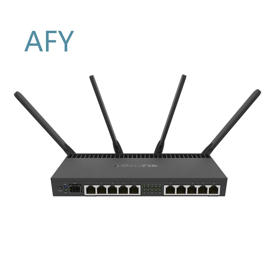 Factory Direct MikroTik Wireless Router RB4011iGS+5HacQ2HnD-IN Black for MikroTik RB4011 for WiFi 6 Router for Dual Band