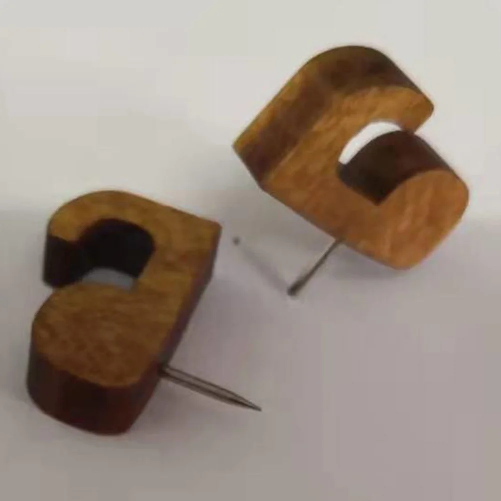 20 قطعة دبابيس الضغط الخشبية متعددة الوظائف مسامير الإبهام لمكتب المنزل استخدام لوحة الفلين اكسسوارات خريطة لوازم المسامير الزخرفية #4