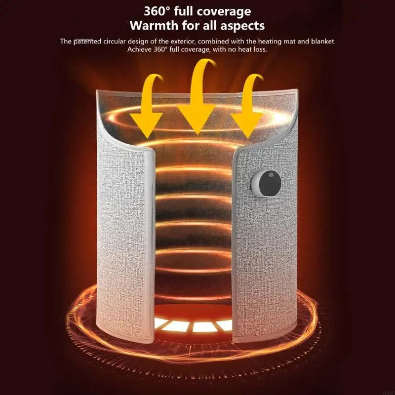 110 فولت تحت مكتب جهاز تدفئة القدمين هادئة جهاز تدفئة القدمين الساقين قدم جهاز تدفئة القدمين تحت سطح المكتب المحمولة الفضاء N58D #5