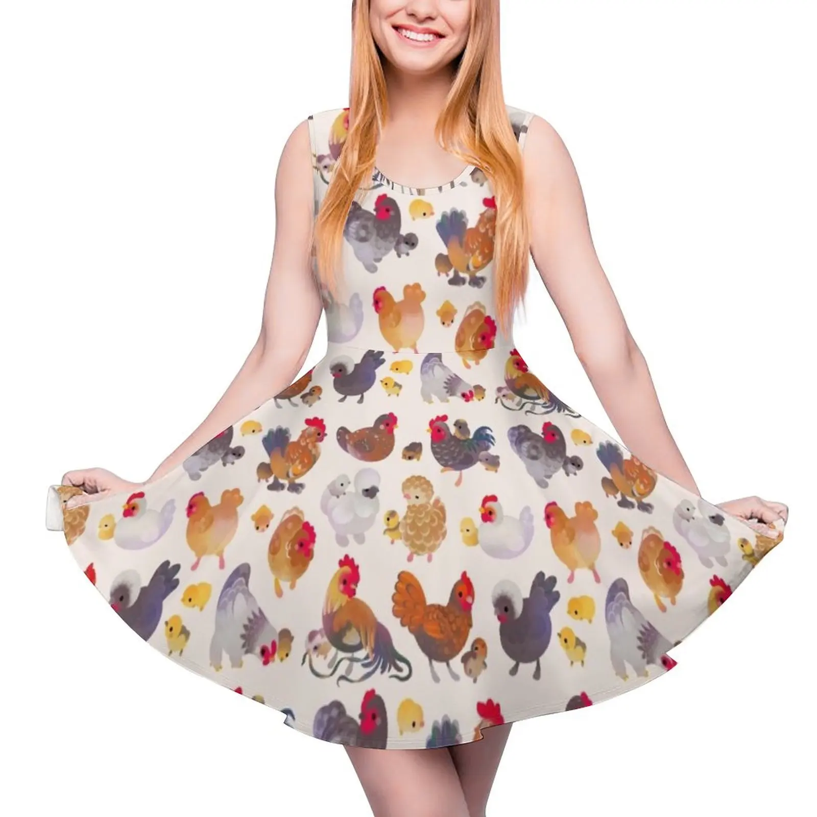 

Chicken and Chick - pastel Sleeveless Dress Clothing evening dresses ladies women"s evening dress 2024