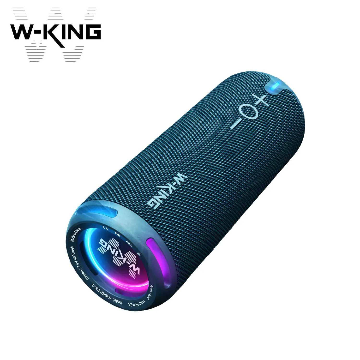 

W-King D320 40W Powerful Bass Portable Bluetooth Speaker App For Sound Adjustment IPX67 RGB Light Hi-Fi Sound Home Outdoor