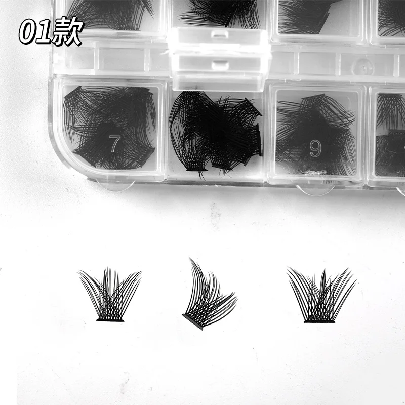 HBZGTLAD Wholesale 120pcs Mix Soft Ribbon Segmented False Bundles DIY Individual Clusters Lash Extensions Faux Mink Lashes